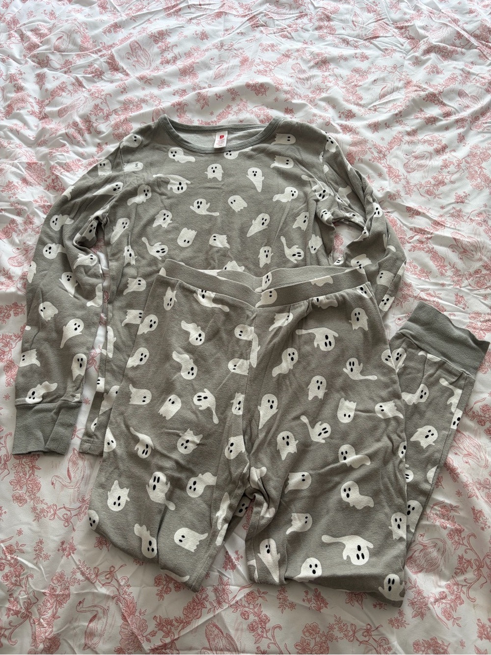 Target Gray Ghost Print Women's Pajama Set